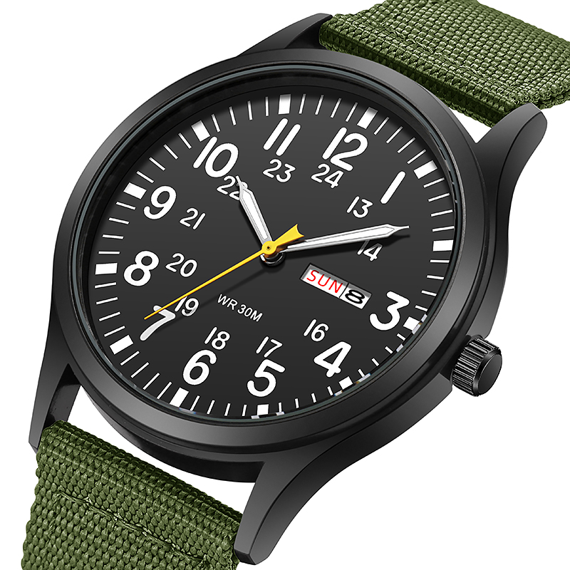 Solar Powered Watch - TPW Field Watch Easy Reading Fabric