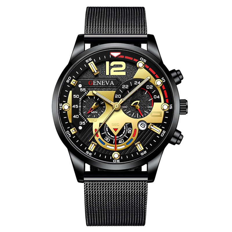 Mesh Stainless Strap - Fashion Men's Quartz Watch Steel Mesh