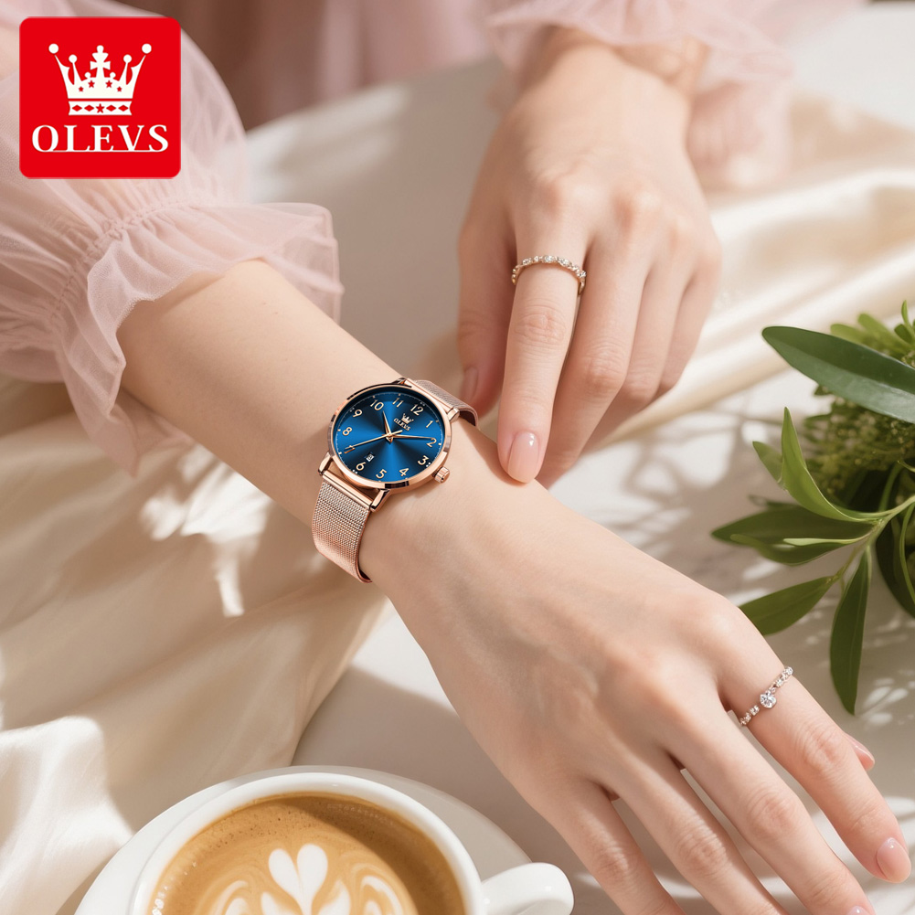 OLEVS 5653 Woman Watches Elega - đánh giá và giá Mesh Stainless Strap