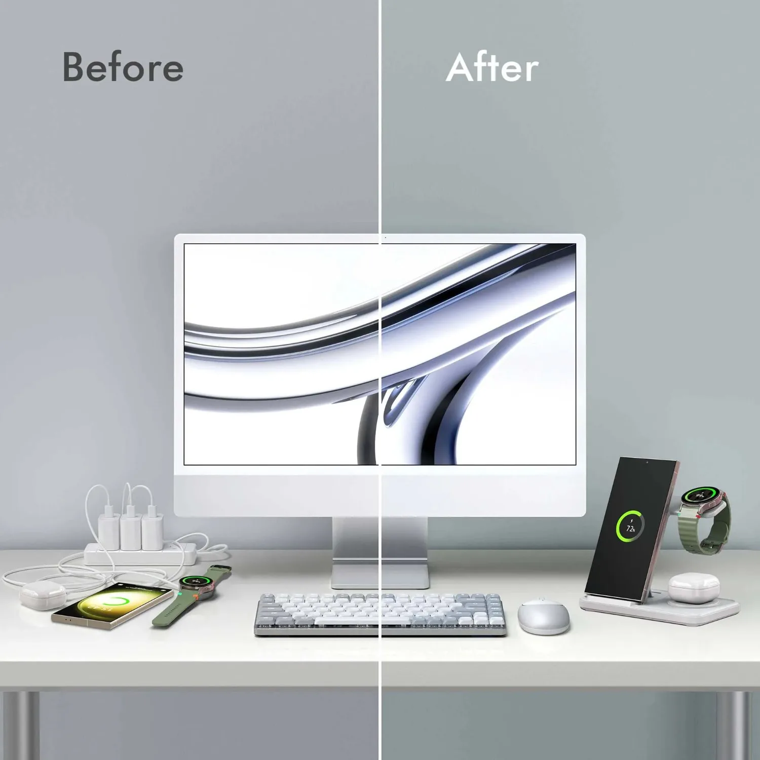 Desktop 3-in-1 Wireless Charge - đánh giá và giá Watches Smartwatch Samsung