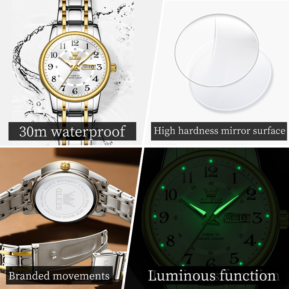 OLEVS 2891 Luxury Brand Fashio - đánh giá và giá Anti-Magnetic Watch
