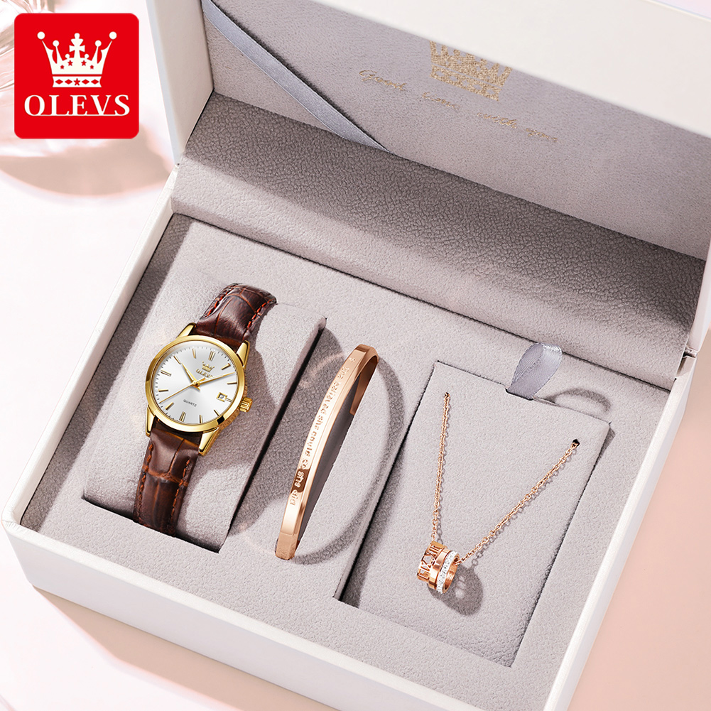 OLEVS Watch 6898 Women Watches - đánh giá và giá Leather Watch Strap