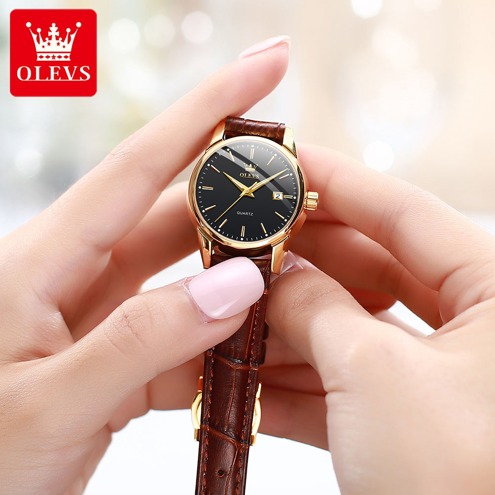 OLEVS Watch 6898 Women Watches - đánh giá và giá Leather Watch Strap