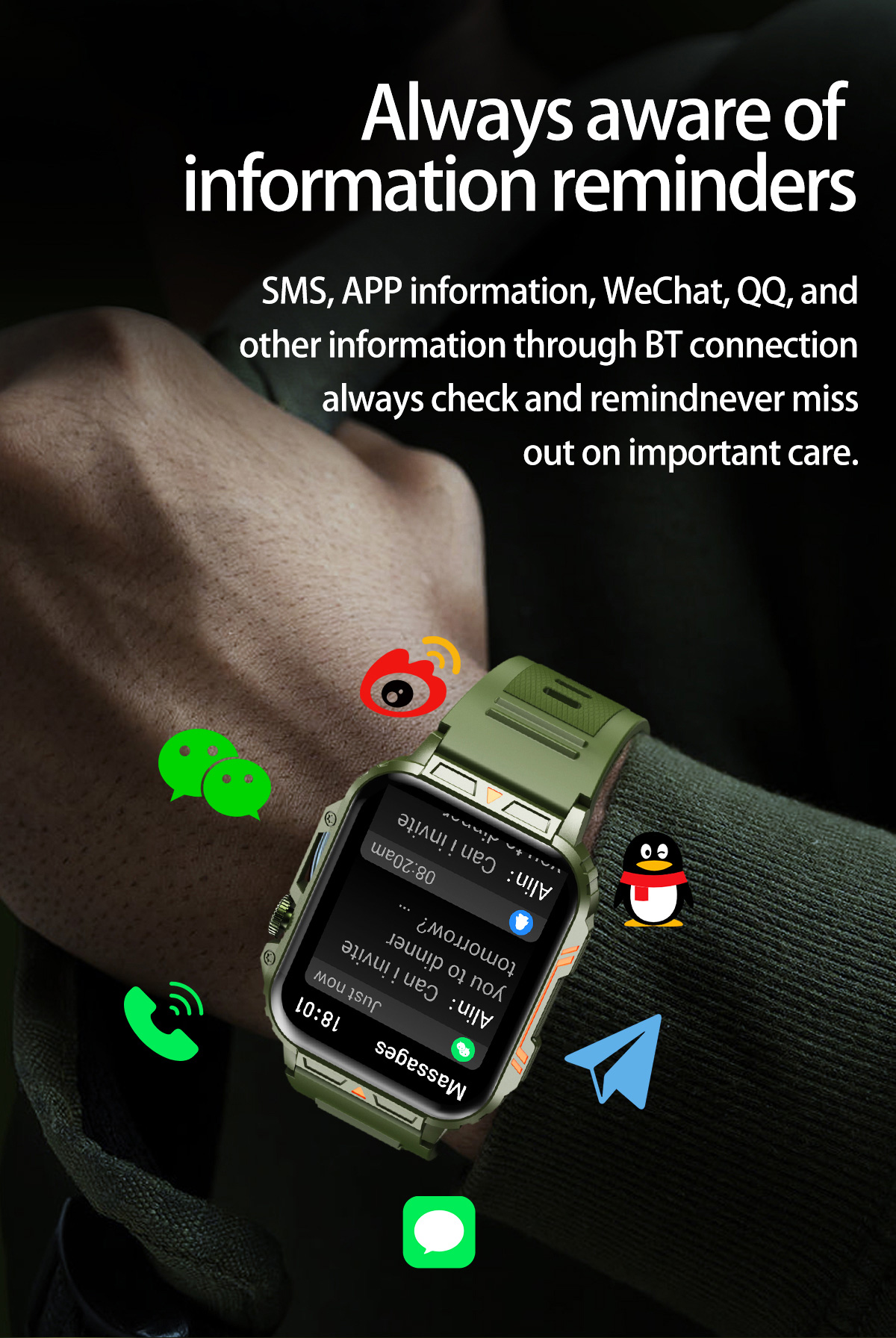 1.91 Outdoor Military Smart Wa - đánh giá và giá Smartwatch Square Watches For Men