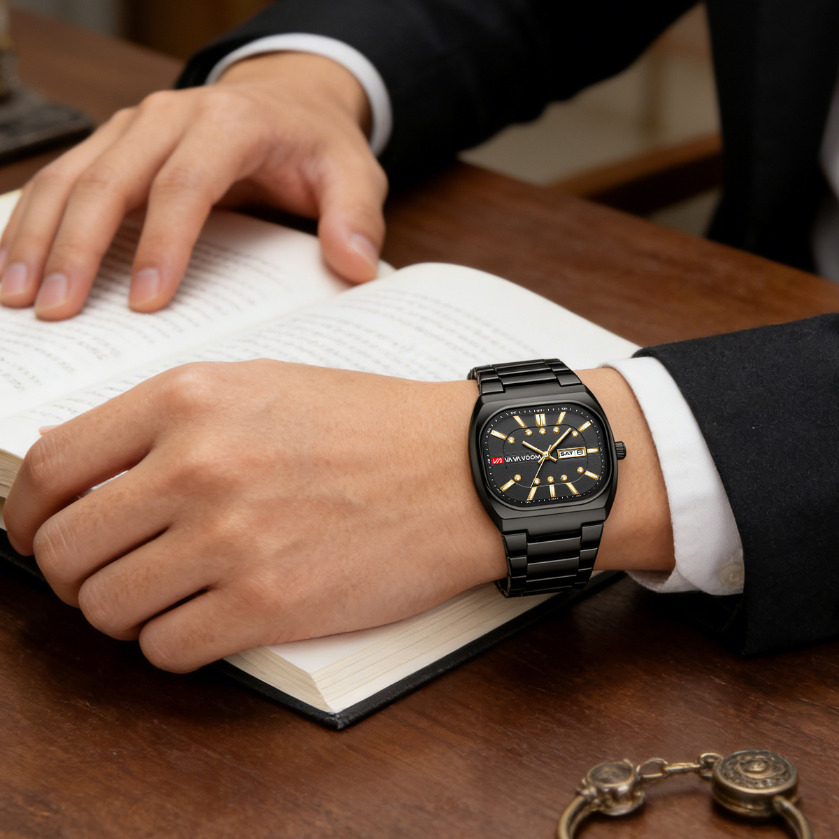 Square New Unique Design Steel - đánh giá và giá Anti-Magnetic Watch
