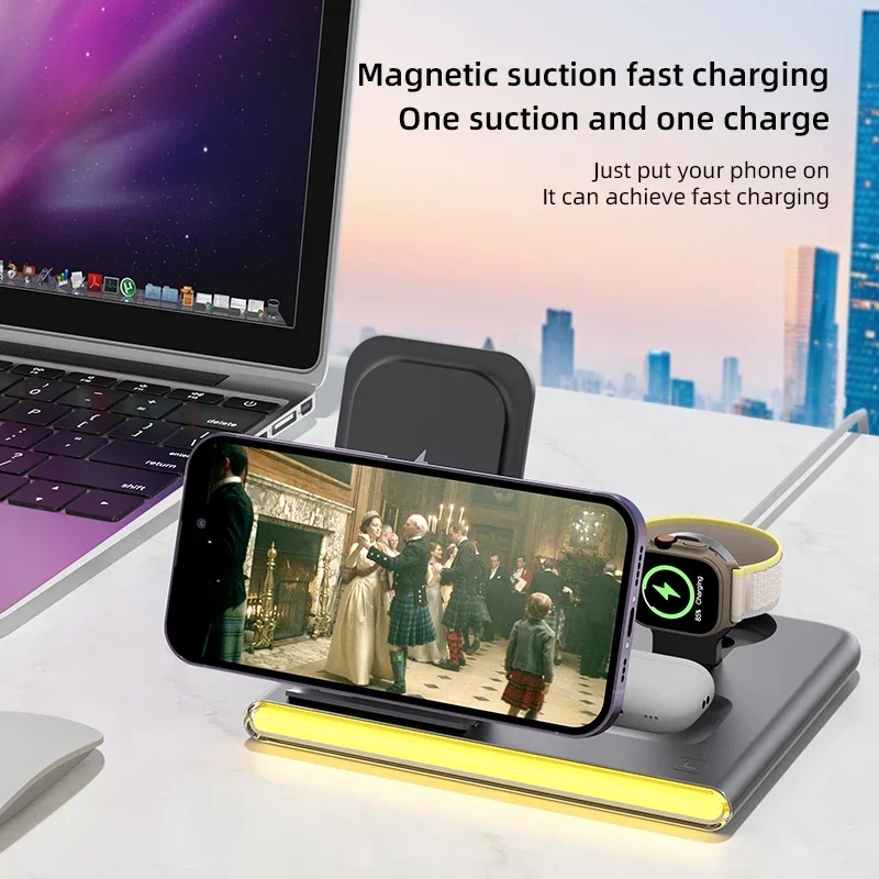 4in1 Foldable Magnetic Wireles - đánh giá và giá Watches Smartwatch Samsung