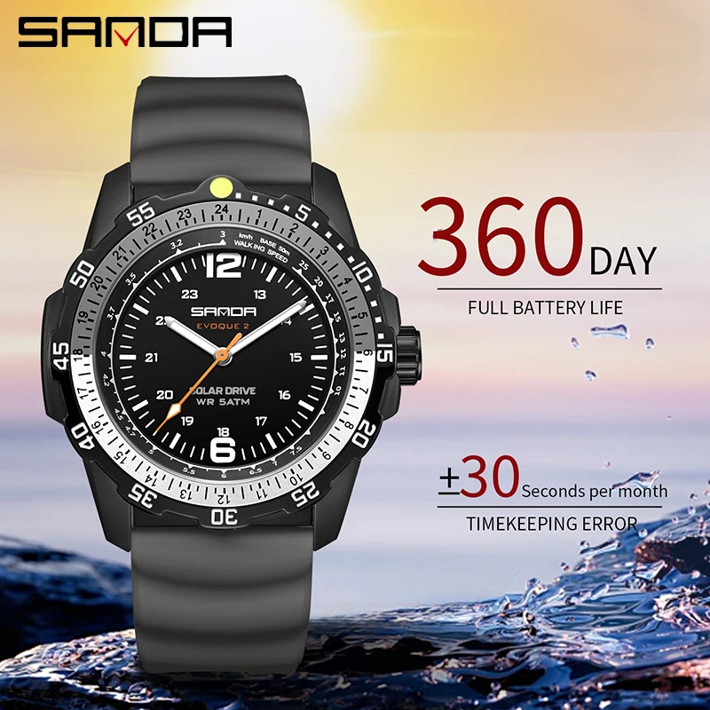 SANDA New Luxury Men's Solar-p - đánh giá và giá Solar Powered Watch