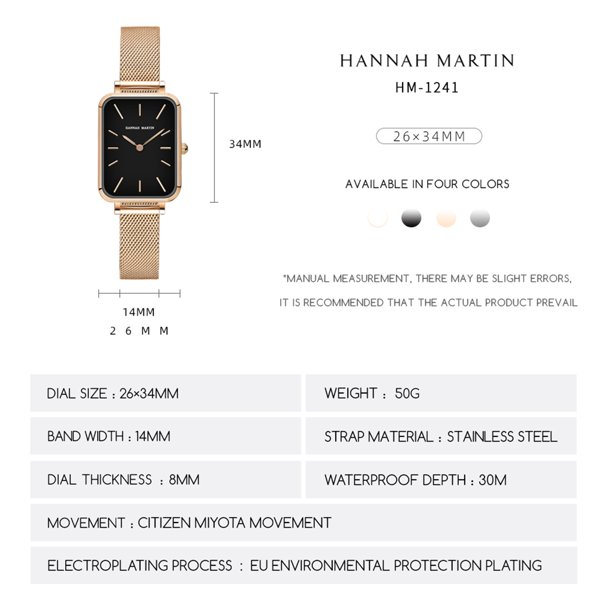 Hình Chữ Nhật Siêu Mỏng Bắc Âu - đánh giá và giá Mesh Stainless Strap