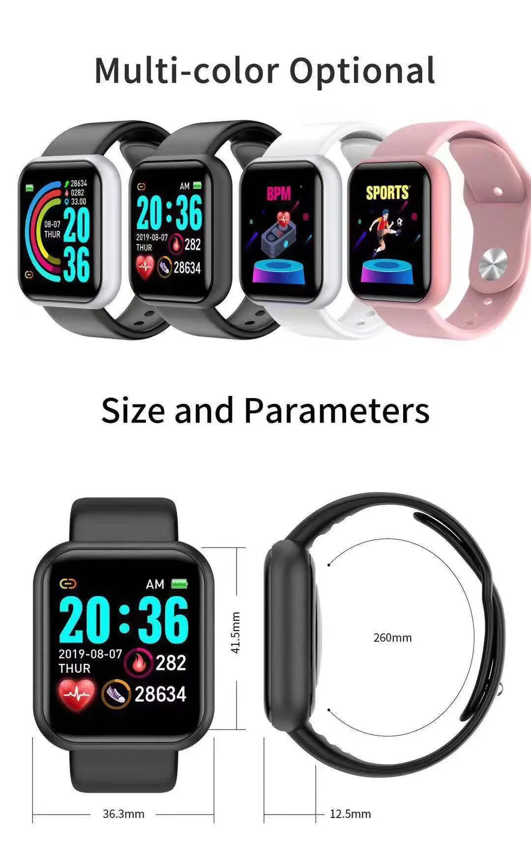 D20 Pro Smart Watch Men Y68 Sm - đánh giá và giá Smartwatch Digital Watches For Men