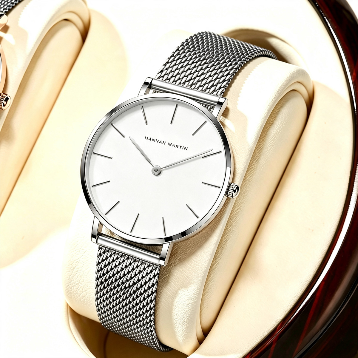 Women's Watch Hannah Martin Br - đánh giá và giá Mesh Stainless Strap
