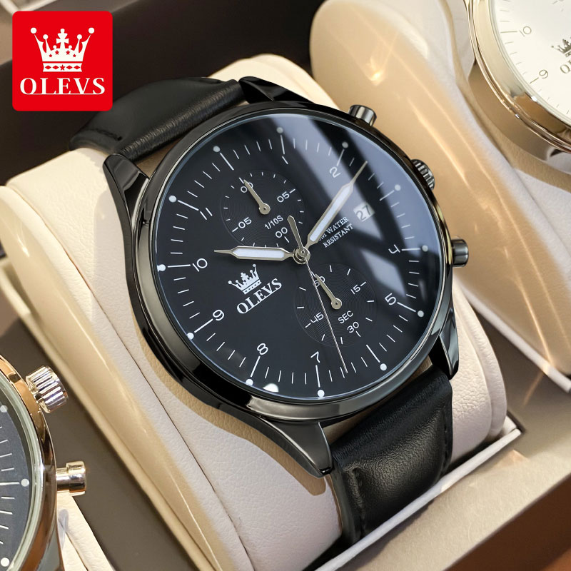 OLEVS 2880 Casual Fashion Men' - đánh giá và giá Leather Watch Strap