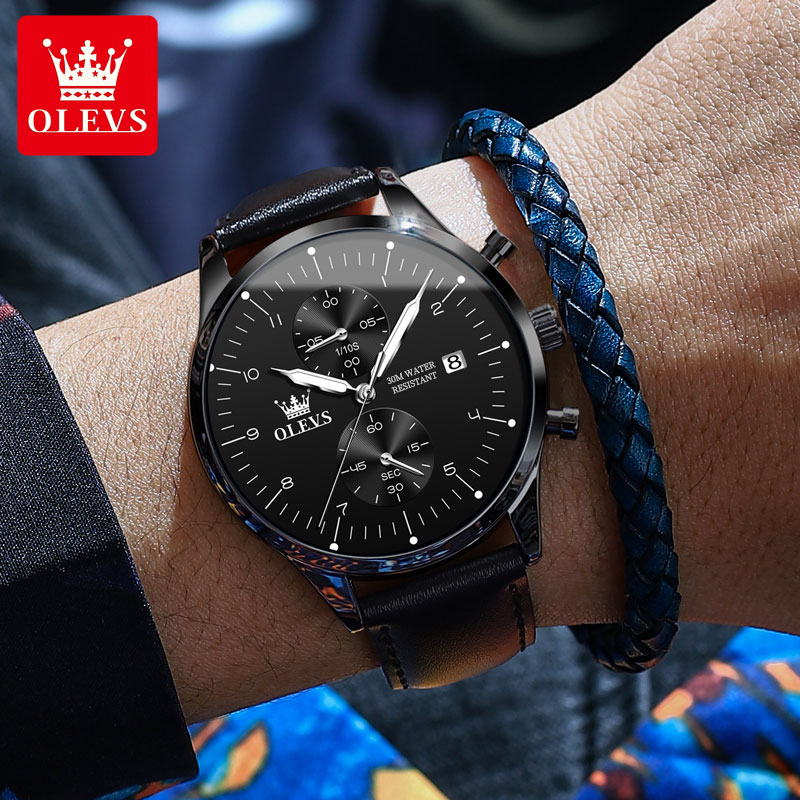 OLEVS 2880 Casual Fashion Men' - đánh giá và giá Leather Watch Strap