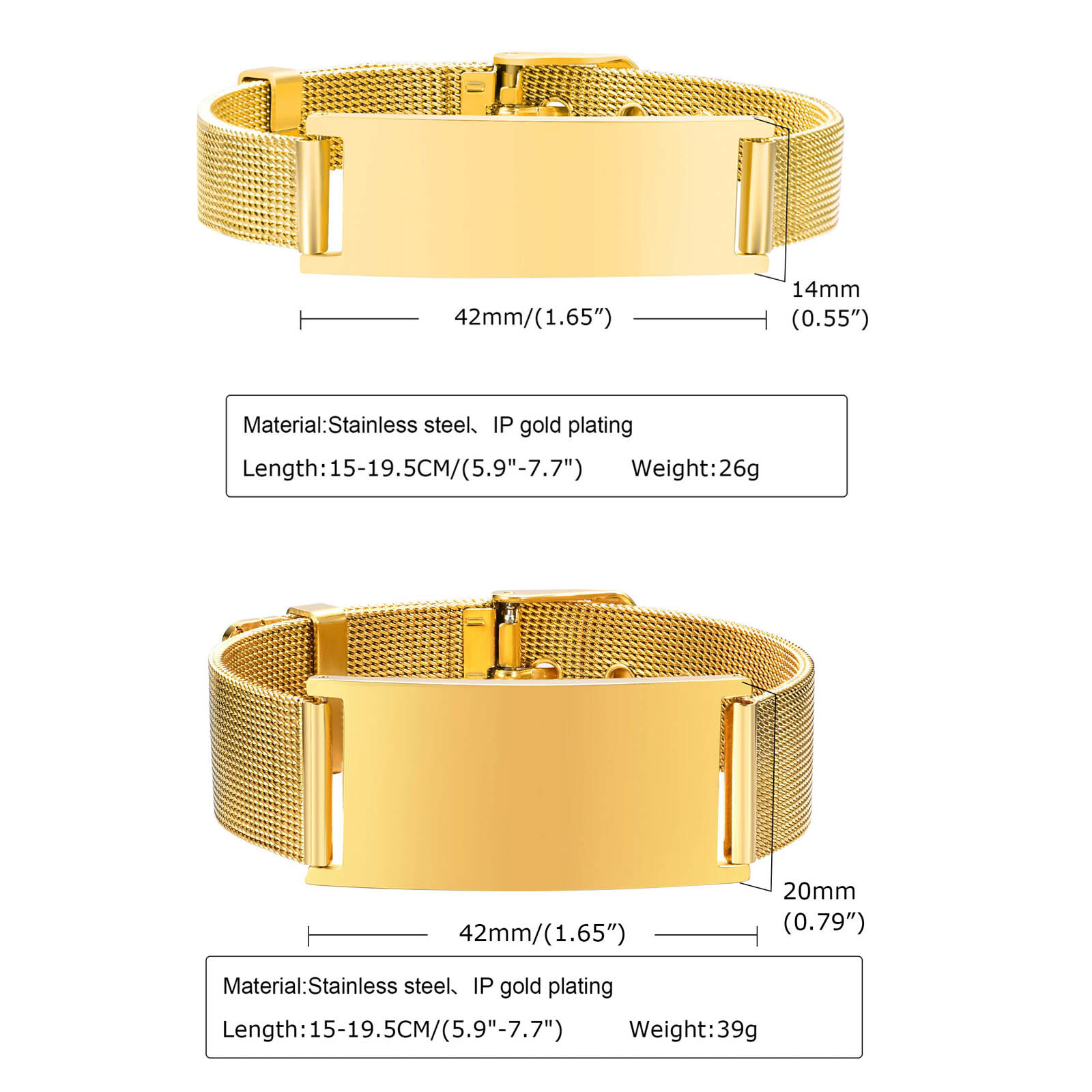 Personalized Photo Bracelet, S - đánh giá và giá Mesh Stainless Strap