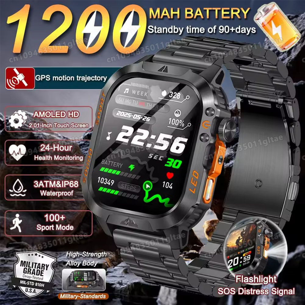2026 New Military Smart Watch  - đánh giá và giá Smartwatch Health Watches For Men