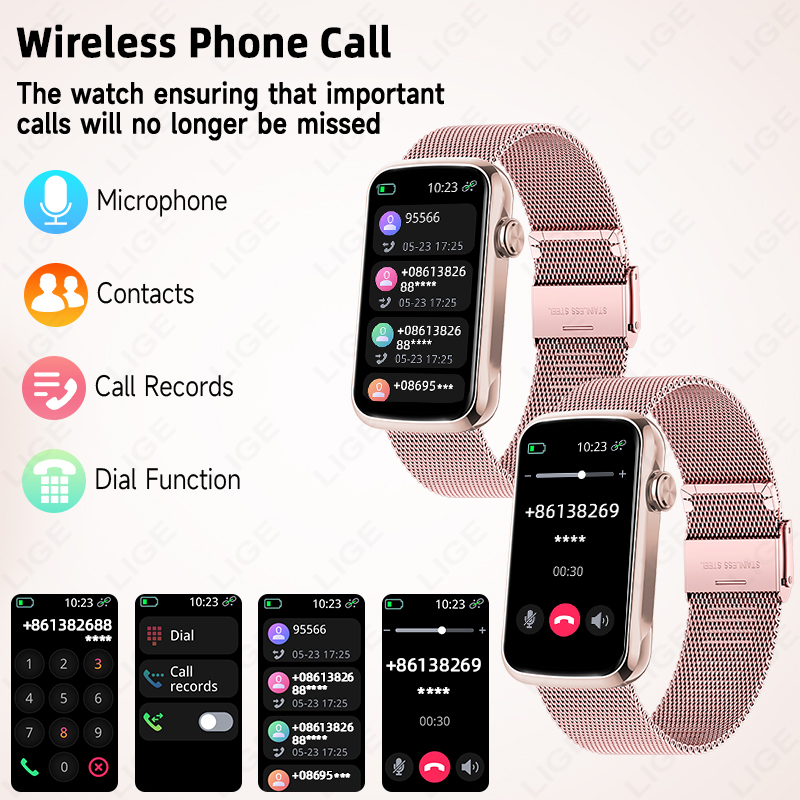 LIGE 1.47'' Smart Watch Women  - đánh giá và giá Smartwatch Ladies Watches For Women