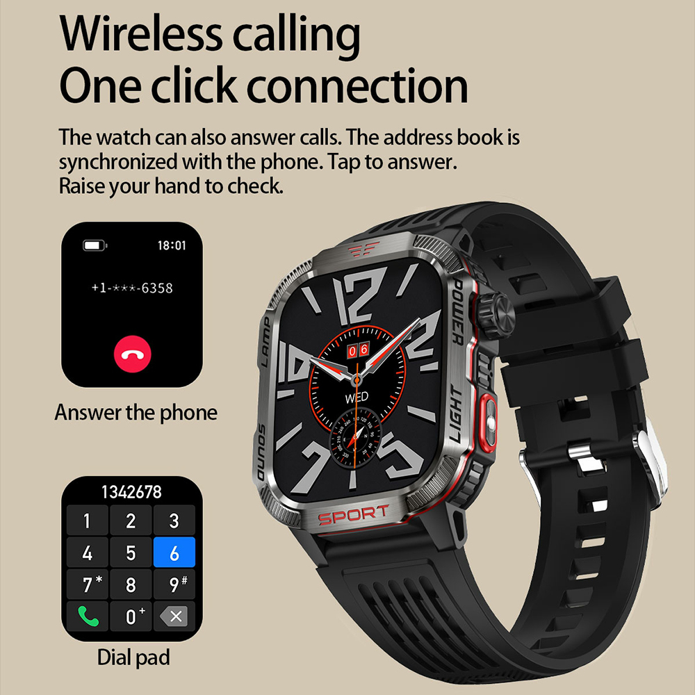 Outdoor Sport Wrist Watches HT - đánh giá và giá Smartwatch Square Watches For Men