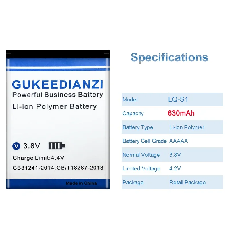630mAh LQ-S1 Watch Battery For - đánh giá và giá Watch V8