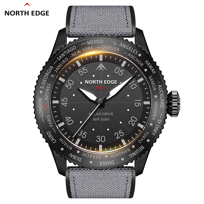 NORTH EDGE MACH Solar Power Qu - đánh giá và giá Solar Powered Watch