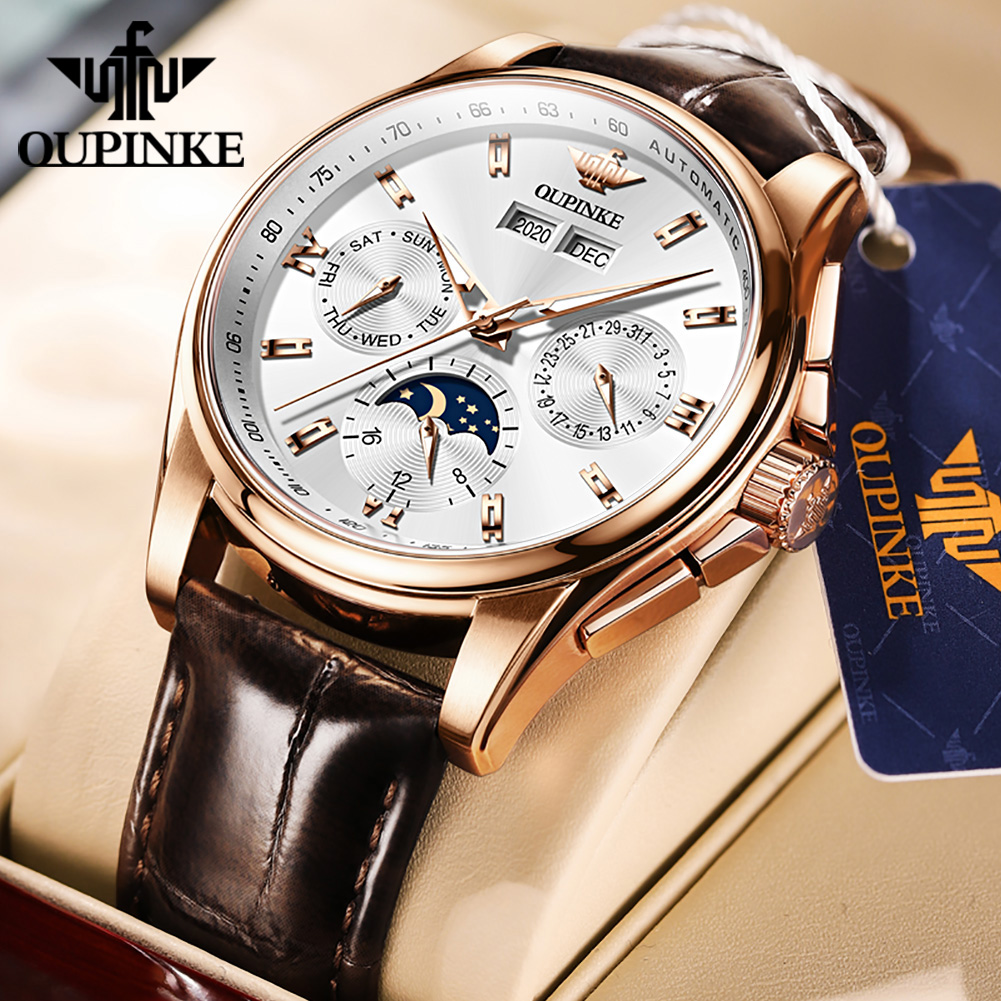 OUPINKE Men's Watches Casual T - đánh giá và giá Leather Watch Strap