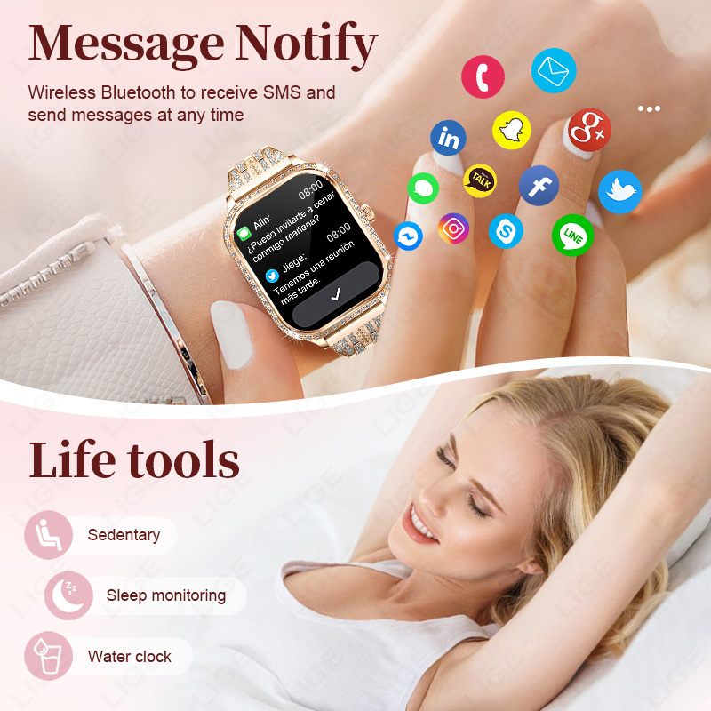 LIGE Smart Watch Women Waterpr - đánh giá và giá Smartwatch Ladies Watches For Women
