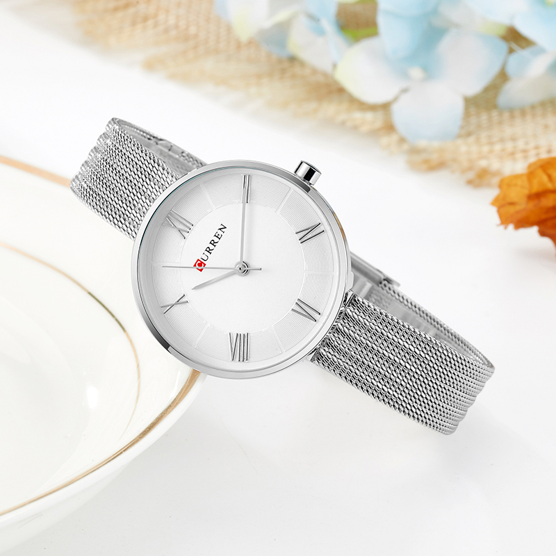 CURREN 9020 Small Dial Quartz  - đánh giá và giá Mesh Stainless Strap