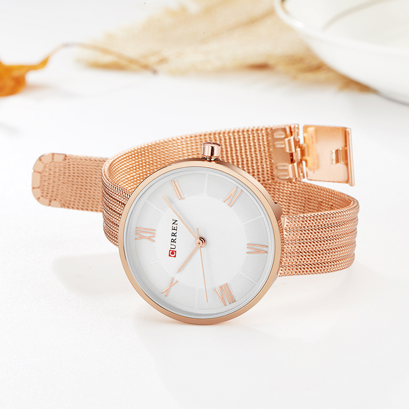 CURREN 9020 Small Dial Quartz  - đánh giá và giá Mesh Stainless Strap