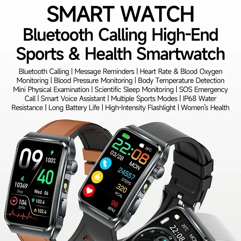 2026 New ECG+PPG Health Analys - đánh giá và giá Smartwatch Square Watches For Men