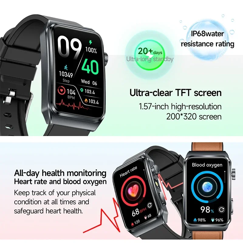 2026 New ECG+PPG Health Analys - đánh giá và giá Smartwatch Square Watches For Men